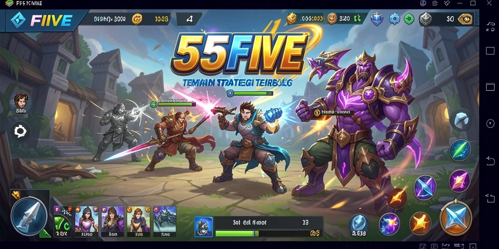 Tampilan gameplay menarik dari 55FIVE dengan taktik yang mendalam.
