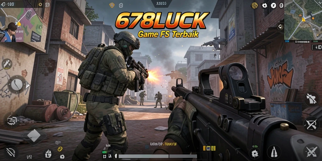 Screenshot gameplay <strong>678LUCK</strong> yang menampilkan aksi tembak-menembak yang intens.