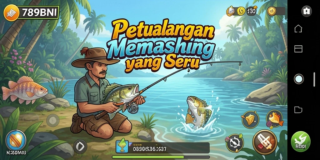 Screenshot gameplay 789BNI menampilkan aksi memancing yang seru dan menantang.
