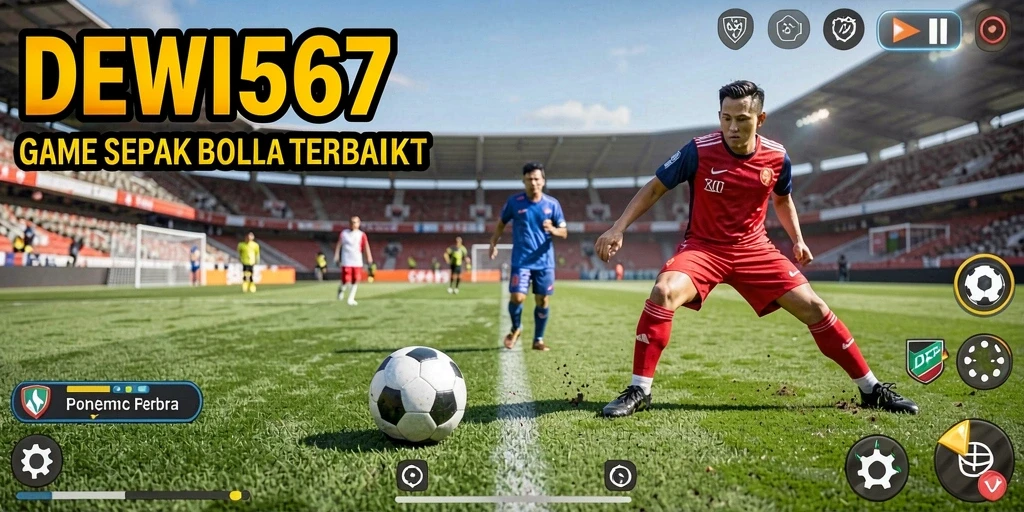 Tangkapan layar utama gameplay DEWI567 dengan aksi seru di lapangan.