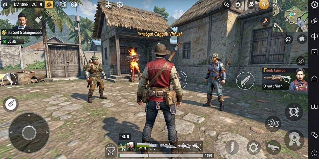 Tangkapan layar gameplay strategi yang menegangkan di DV188.