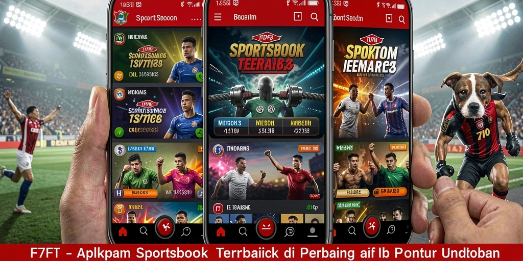 Tampilan antarmuka aplikasi F7F7 dengan berbagai pilihan taruhan olahraga.