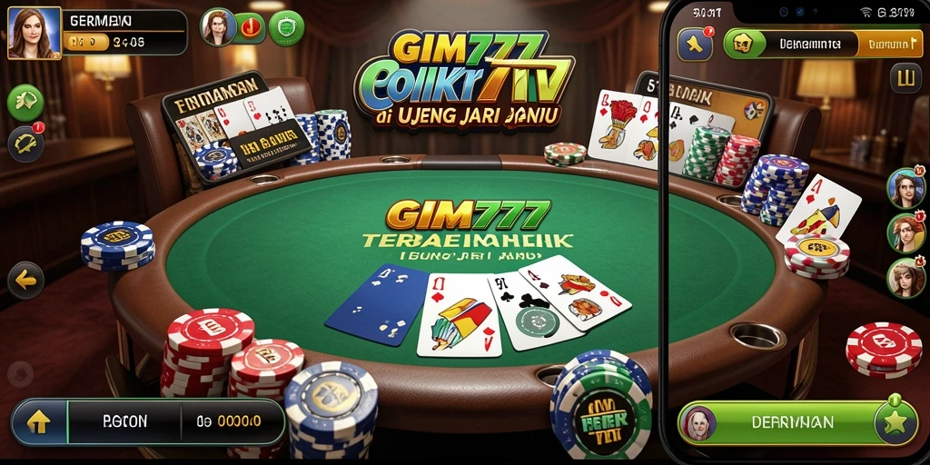 Screenshot gameplay GIM777 menampilkan aksi seru permainan Poker.