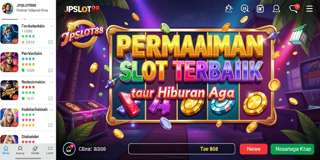 Tampilan menarik dari JPSLOT88 menampilkan gameplay Slot yang mengasyikkan.