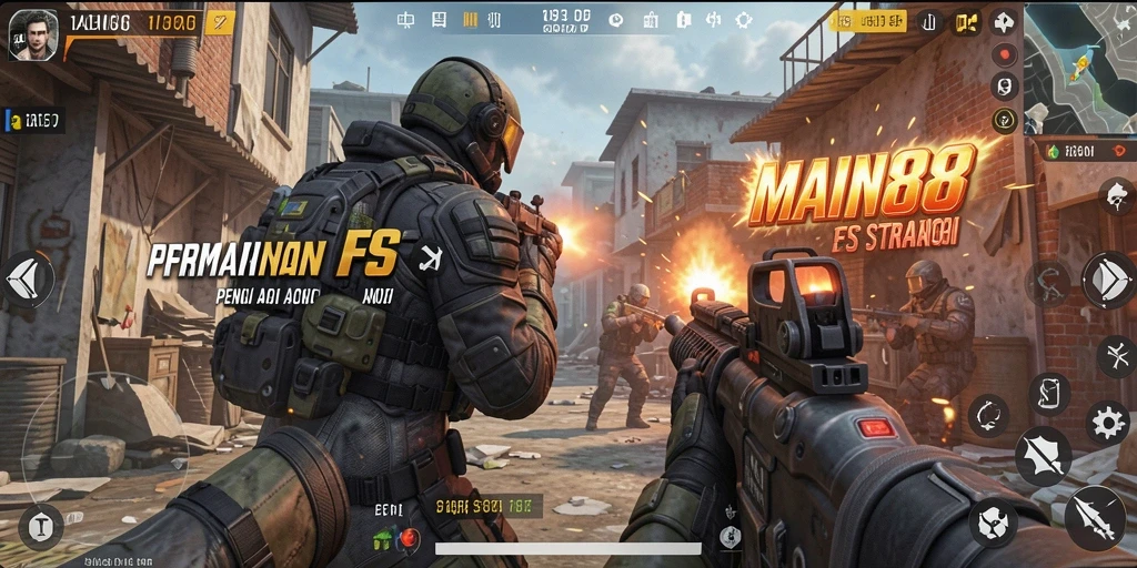 Tampilan gameplay intens dalam <strong>MAIN88</strong>, menunjukkan aksi penuh adrenalin.