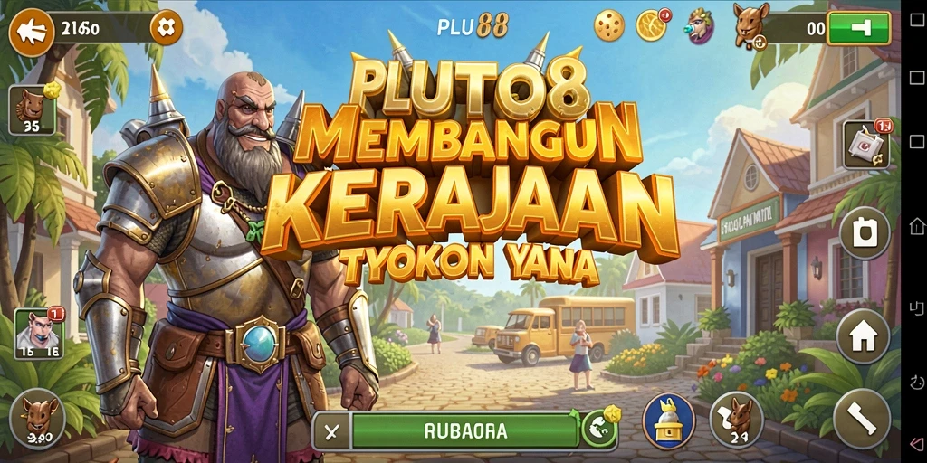 Tampilan gameplay PLUTO88 yang menampilkan manajemen bisnis yang menarik.