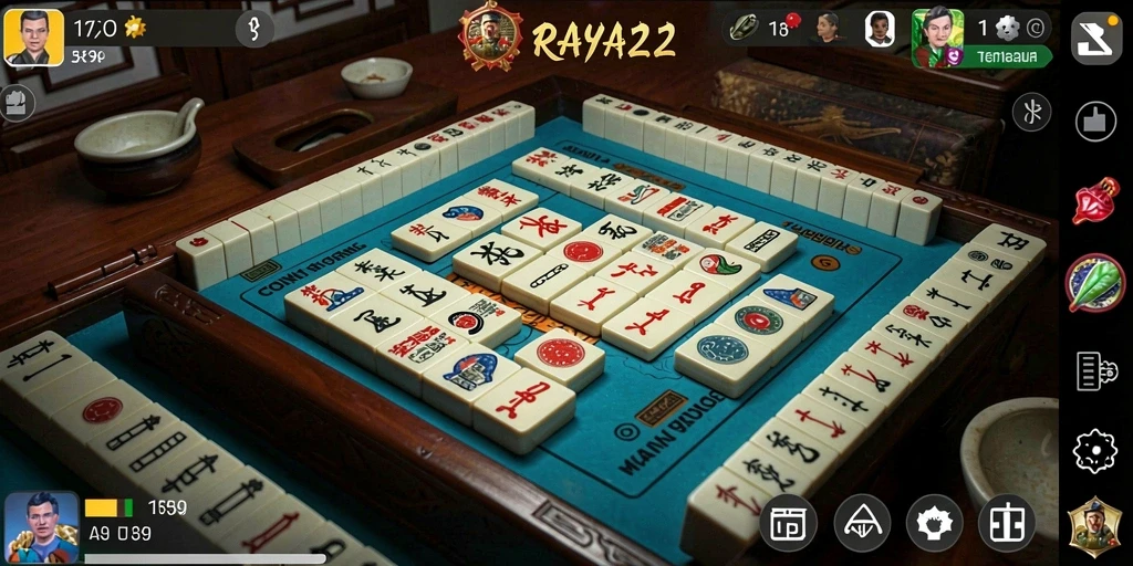 Tampilan permainan Mahjong yang menarik dan menantang di RAYA22.