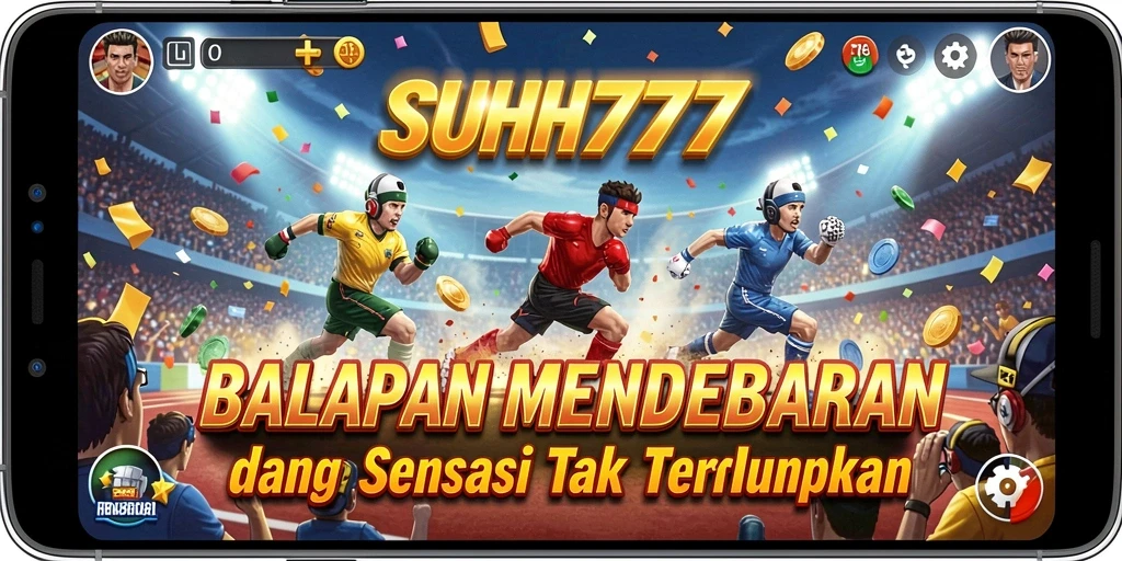 Tampilan gameplay balapan mendebarkan di SUHU777.