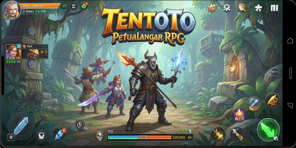 Tampilan gameplay menakjubkan dari TENTOTO yang penuh aksi.