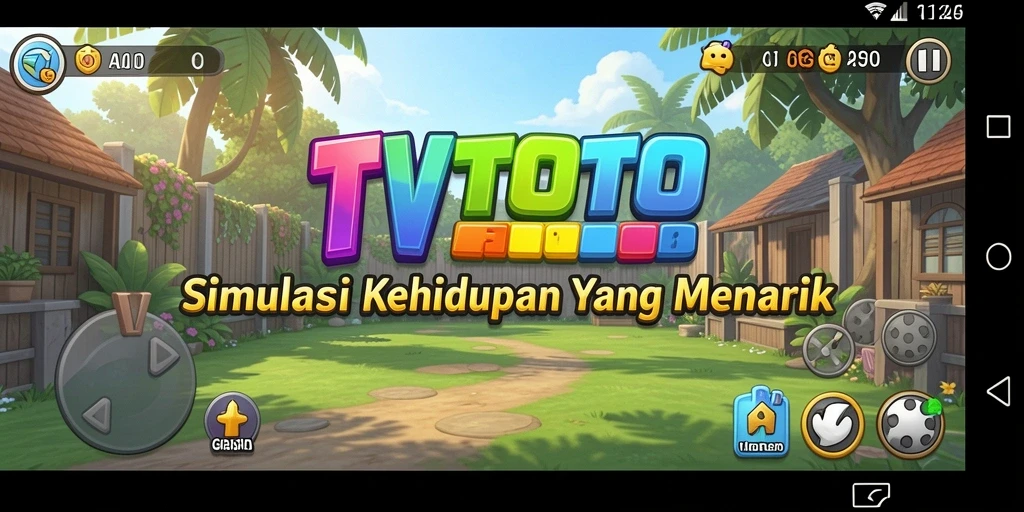 Tampilan gameplay menarik dari TVTOTO dengan berbagai interaksi karakter.