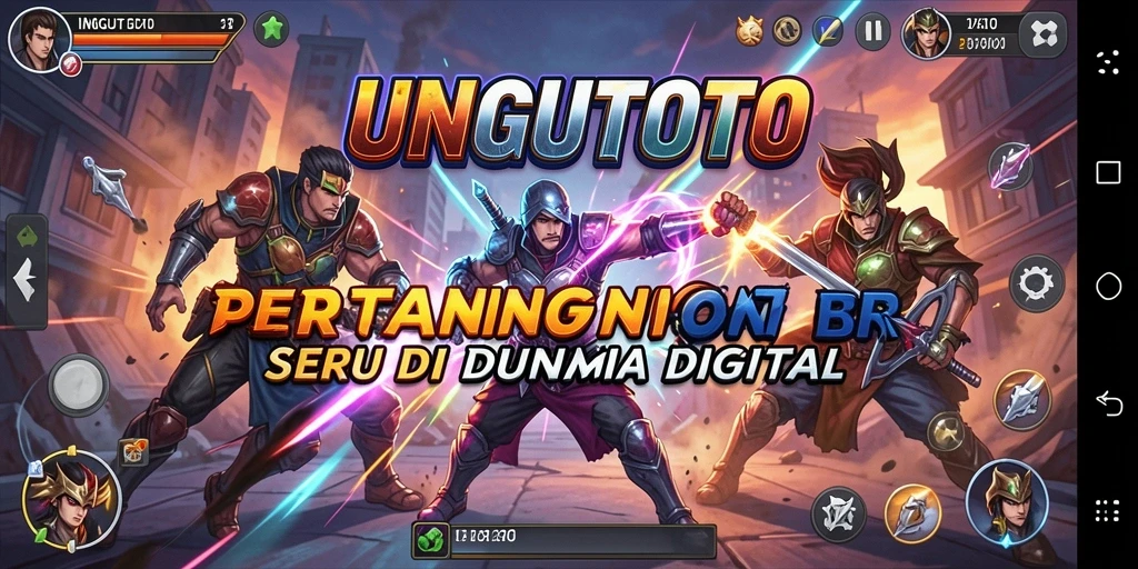 Screenshot gameplay UNGUTOTO menampilkan aksi pertarungan yang intens.