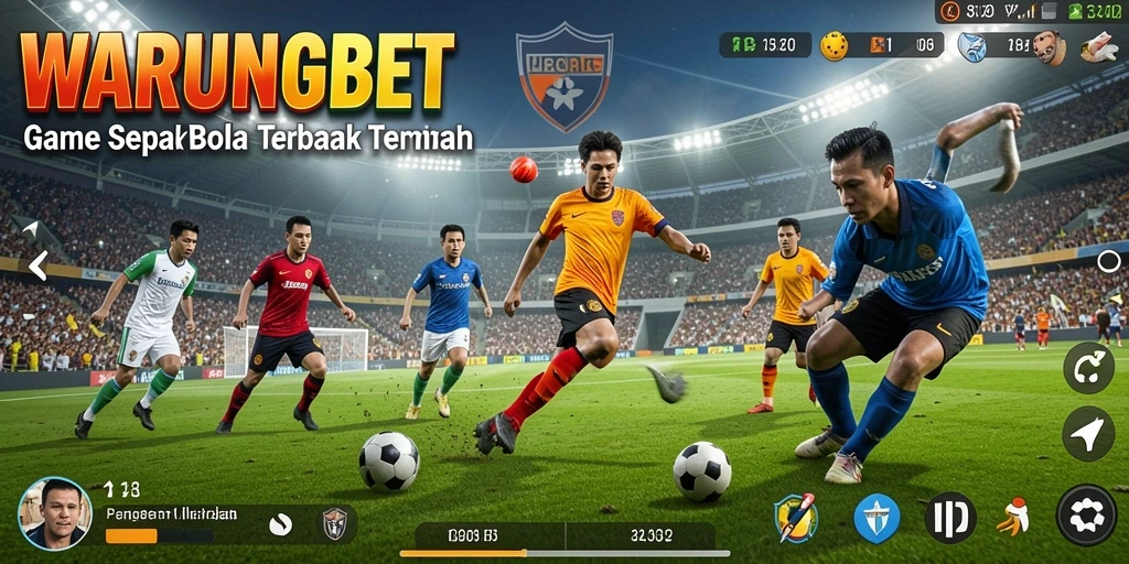 Tampilan menarik dari gameplay sepak bola di WARUNGBET.